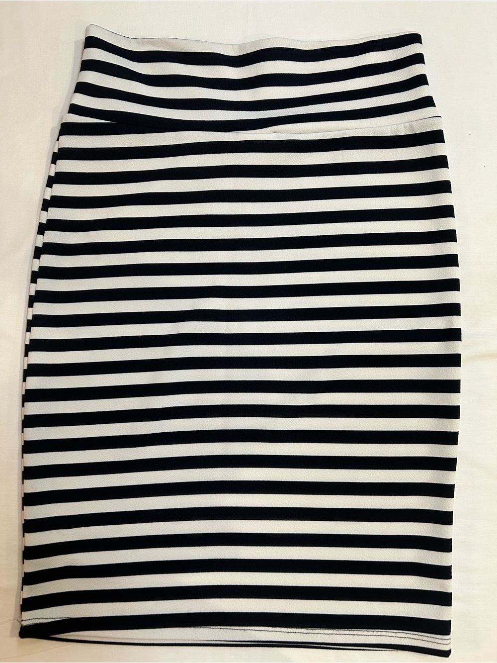 LuLaRoe Black and White Striped Pencil Skirt